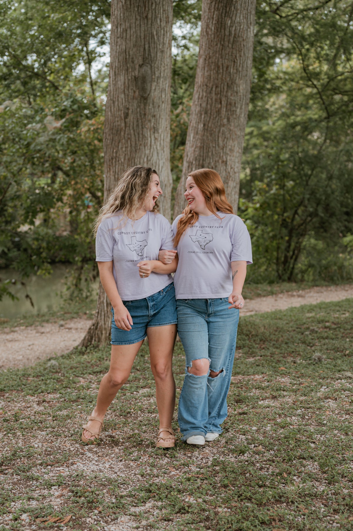 Texas Hill Country Cowboy Country Club Crop Tee